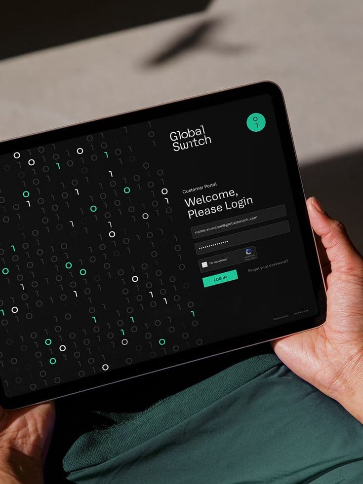 Customer portal on a tablet